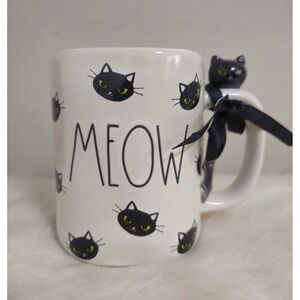 Rae Dunn Meow Black Cat Halloween Mug Cup 2025  NWT